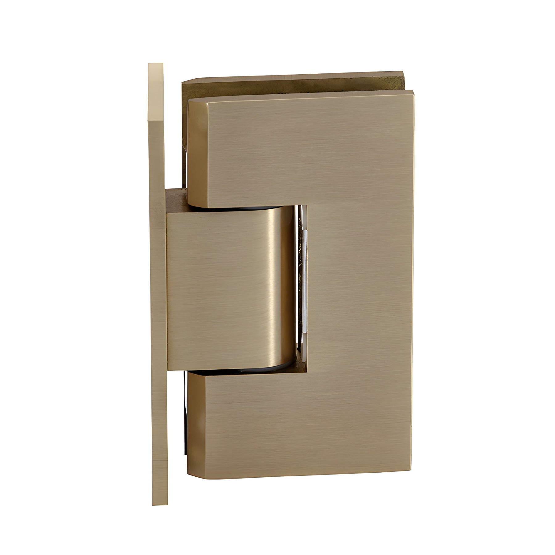CRL Brushed Bronze Vienna 337 Series Adjustable Wall Mount Full Back Plate Hinge