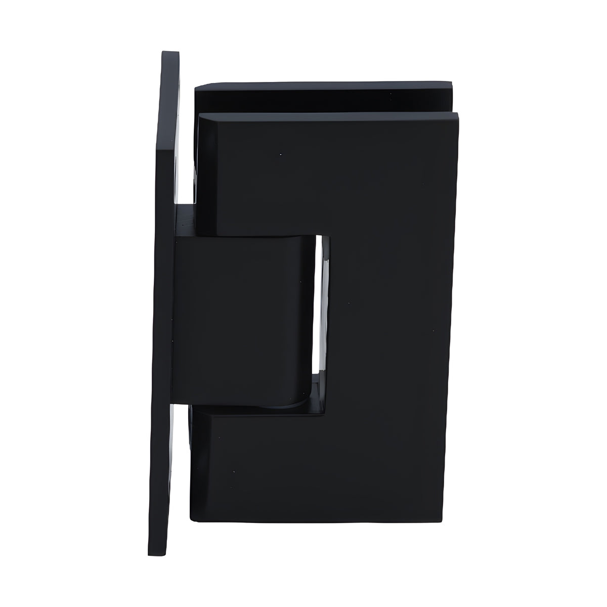 CRL Matte Black Vienna 537 Series 5 Degree Pre-Set Wall Mount Full Back Plate Hinge