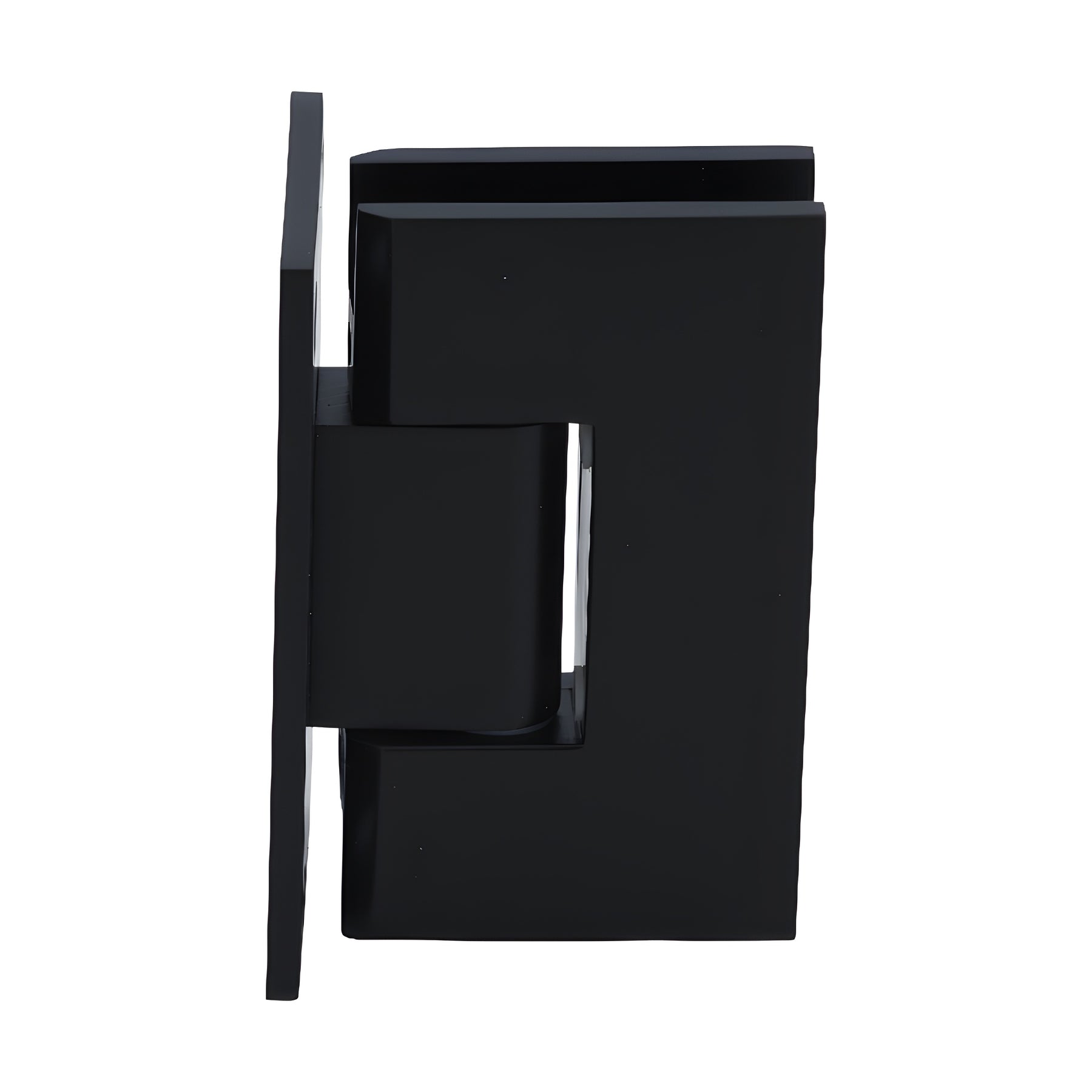 CRL Matte Black Vienna 537 Series 5 Degree Pre-Set Wall Mount Full Back Plate Hinge