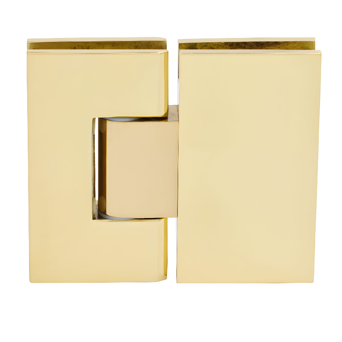 CRL Polished Brass Vienna 380 Series Adjustable 180 Degree Glass-to-Glass Hinge