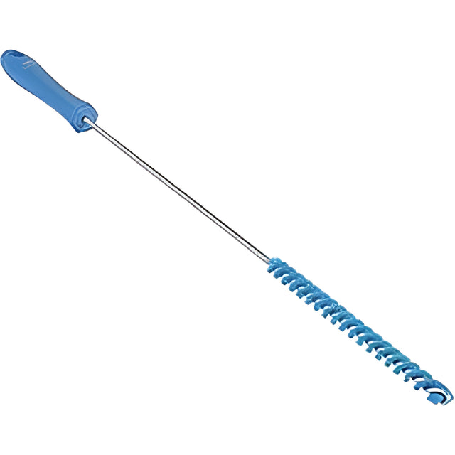 Vikan 0.375" Valve Brush, Stiff Bristles, 20" Long, Blue- 1 Ea