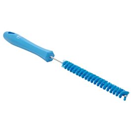 Vikan 0.6" Drain Cleaning Brush, Stiff Bristles, 12-1/5" Long, Blue - 1 Each