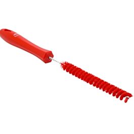 Vikan 0.6" Drain Cleaning Brush, Stiff Bristles, 12-1/5" Long, Red - 1 Each