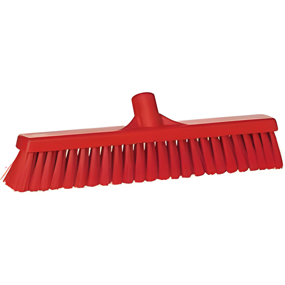 Vikan 16" Small Particle Push Broom, Soft, Red- 1 Ea
