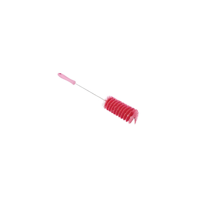Vikan 2.4" Valve Brush, Medium Bristles, 20" Long, Pink – 1 Ea