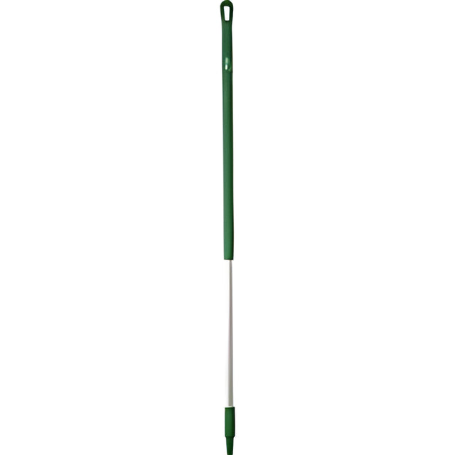 Vikan Aluminum Handle Euro Threaded Tip, 1-1/4" Diameter, 51" Length, Green