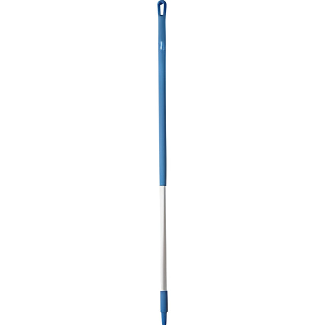 Vikan Aluminum Handle Euro Threaded Tip, 1-1/4" Diameter, 51" Length, Blue