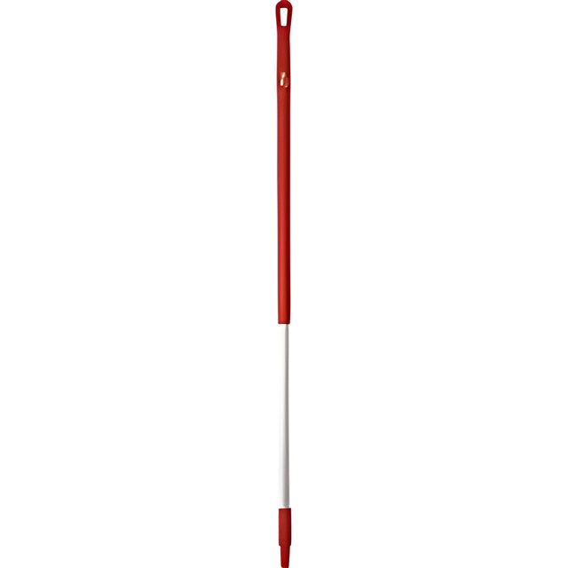 Vikan Aluminum Handle Euro Threaded Tip, 1-1/4" Diameter, 51" Length, Red