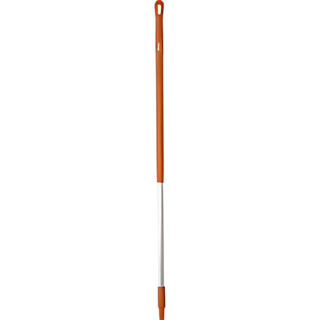 Vikan Aluminum Handle Euro Threaded Tip, 1-1/4" Diameter, 51" Length, Orange