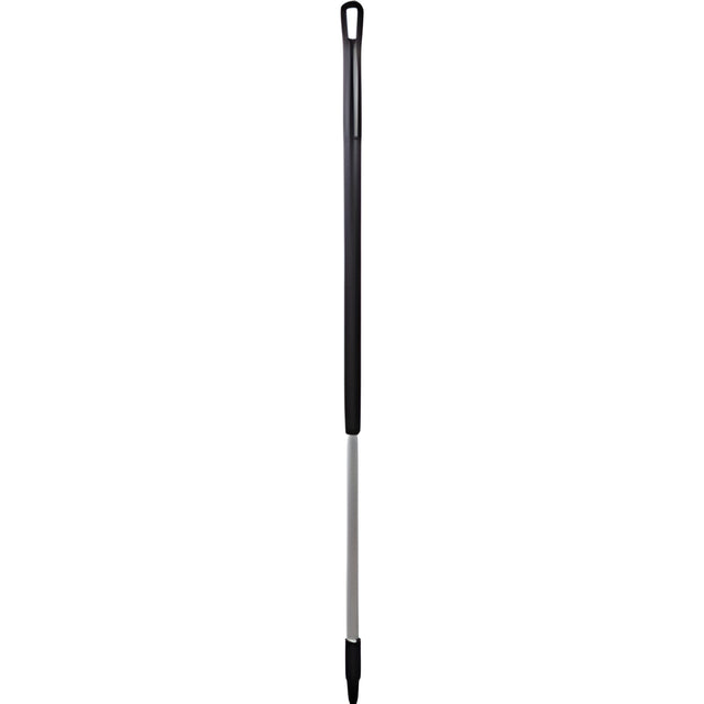 Vikan Aluminum Handle Euro Threaded Tip, 1-1/4" Diameter, 51" Length, Black