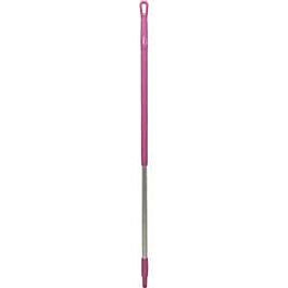 Vikan Aluminum Handle Euro Threaded Tip, 1-1/4" Diameter, 51" Length, PInk - 1 Each