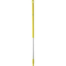 Vikan Aluminum Handle Euro Threaded Tip, 1-1/4" Diameter, 51" Length, Yellow- 1 Each