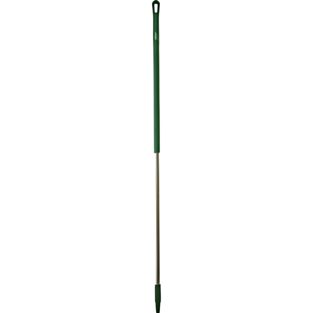 Vikan Aluminum Handle Euro Threaded Tip, 1-1/4" Diameter, 59" Length, Green