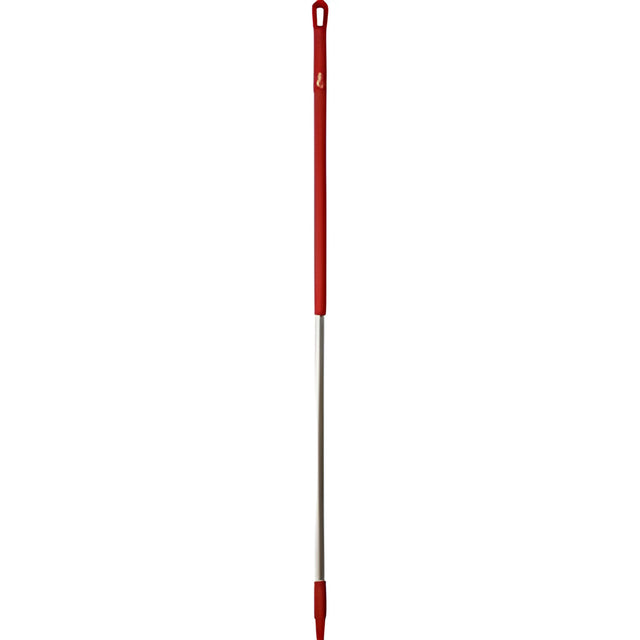 Vikan Aluminum Handle Euro Threaded Tip, 1-1/4" Diameter, 59" Length, Red