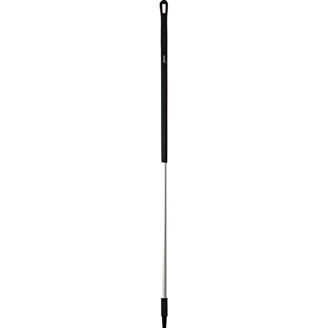 Vikan Aluminum Handle Euro Threaded Tip, 1-1/4" Diameter, 59" Length, Black