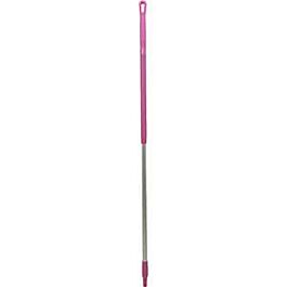 Vikan Aluminum Handle Euro Threaded Tip, 1-1/4" Diameter, 59" Length, PInk - 1 Each