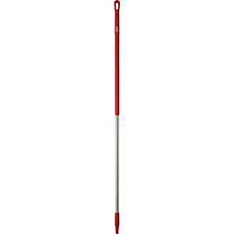 Vikan Aluminum Handle Euro Threaded Tip, 1-1/4" Diameter, 59" Length, Red- 1 Each