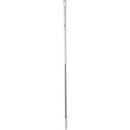 Vikan Aluminum Handle Euro Threaded Tip, 1-1/4" Diameter, 59" Length, White- 1 Each