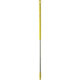 Vikan Aluminum Handle Euro Threaded Tip, 1-1/4" Diameter, 59" Length, Yellow- 1 Each