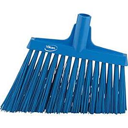 Vikan Angle Broom Head, X-Coarse Bristles, 12", Polyester, Blue- 1 Each