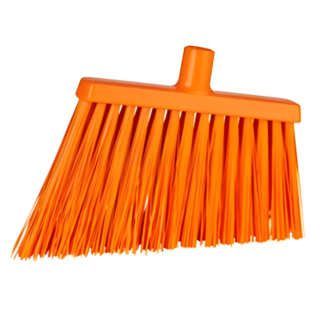 Vikan Angle Broom Head, X-Coarse Bristles, 12", Polyester, Orange