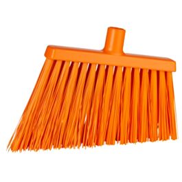 Vikan Angle Broom Head, X-Coarse Bristles, 12", Polyester, Orange- 1 Each