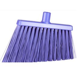 Vikan Angle Broom Head, X-Coarse Bristles, 12", Polyester, Purple- 1 Each