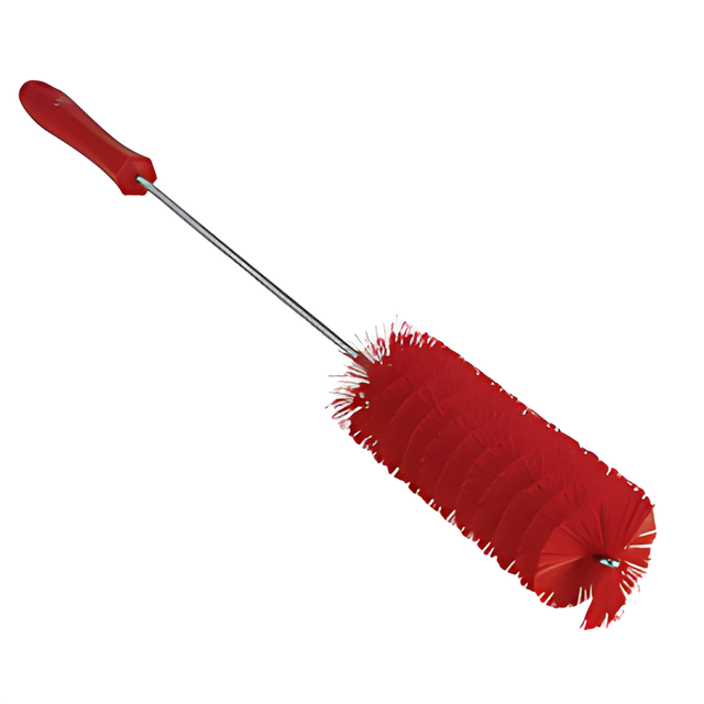 Vikan Brush, Medium Bristles, 2" Wide, 20" Long, Red – 1 Ea