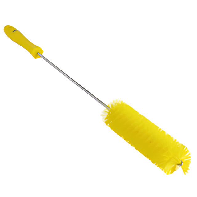 Vikan Brush, Stiff Bristles, 1.5" Wide, 20" Long, Yellow – 1 Ea