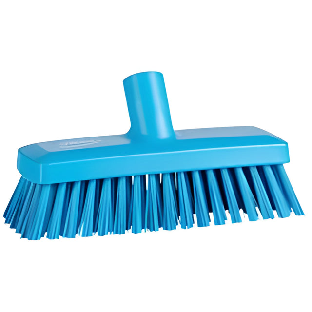 Vikan Compact Wall Brush, Stiff Bristles, 9" Long, Blue – 1 Ea