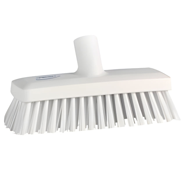 Vikan Compact Wall Brush, Stiff Bristles, 9" Long, White – 1 Ea