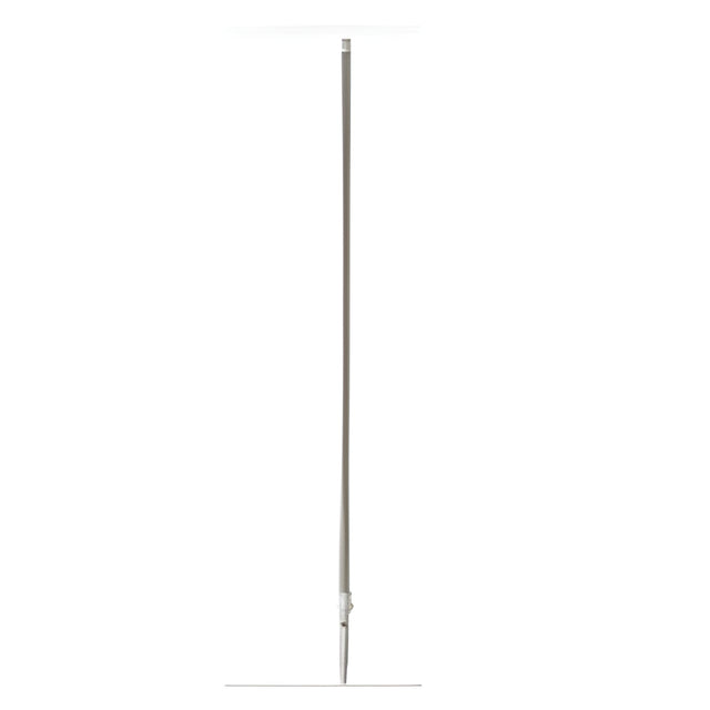 Vikan Deck Scrub Telescopic Handle, 62"-113", Brush/ Pad Holder, White