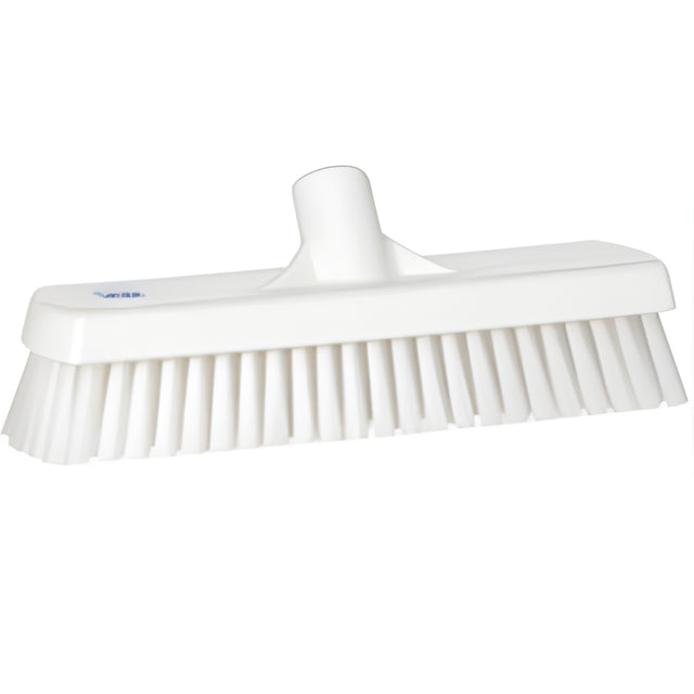Vikan Deck & Wall Scrub Brush, Stiff Bristles, 12", Polyester, White – 1 Ea