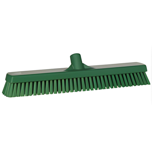 Vikan Deck & Wall Scrub Brush, Stiff Bristles, 19", Polyester, Green – 1 Ea
