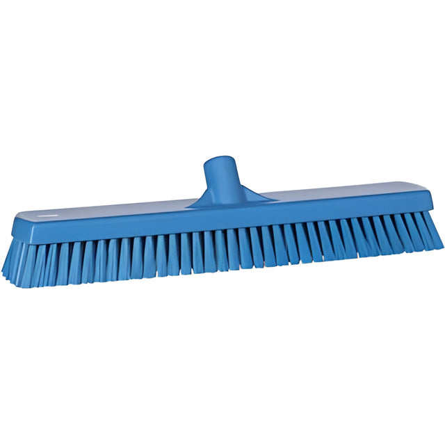 Vikan Deck & Wall Scrub Brush, Stiff Bristles, 19", Polyester, Blue – 1 Ea
