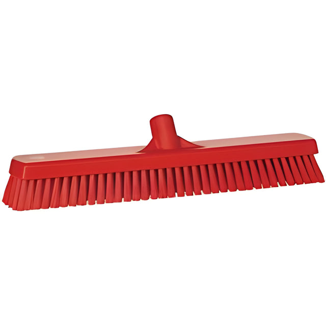 Vikan Deck & Wall Scrub Brush, Stiff Bristles, 19", Polyester, Red – 1 Ea