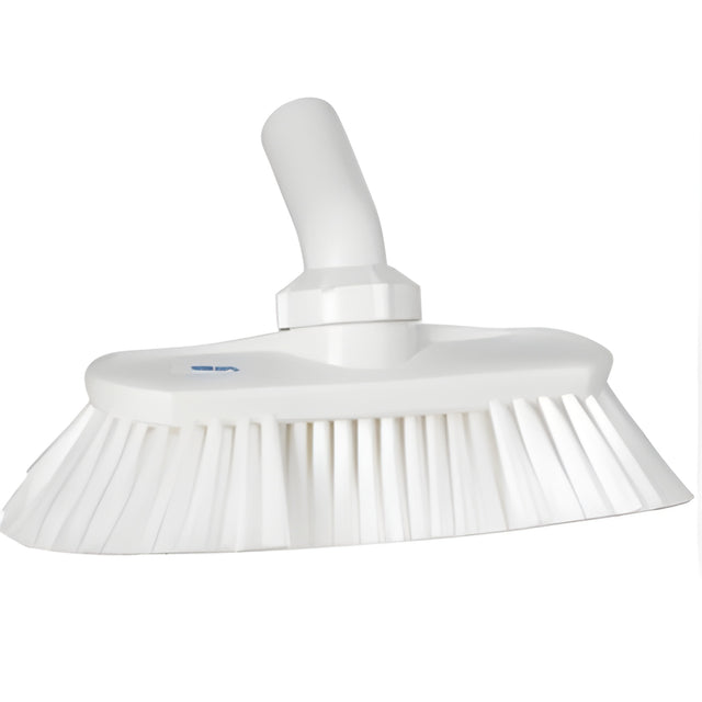Vikan Deck & Wall Scrub Brush, Stiff Bristles, 19", Polyester, White – 1 Ea