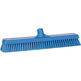Vikan Deck & Wall Scrub Brush, Stiff Bristles, 19", Polyester, Blue -1 Ea