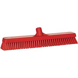 Vikan Deck & Wall Scrub Brush, Stiff Bristles, 19", Polyester, Red -1 Ea