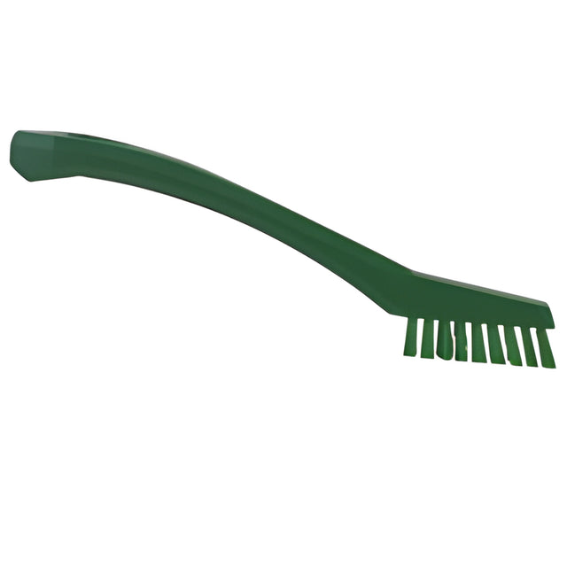 Vikan Detail Brush, Extra Stiff Bristles, 8" Long, Green – 1 Ea