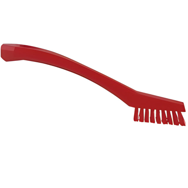 Vikan Detail Brush, Extra Stiff Bristles, 8" Long, Red – 1 Ea