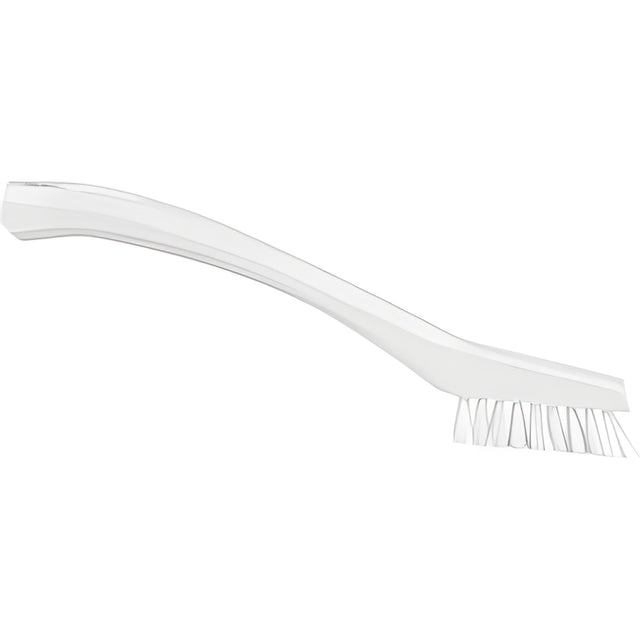 Vikan Detail Brush, Extra Stiff Bristles, 8" Long, White – 1 Ea
