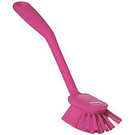Vikan Dish Brush, Soft Bristle, Pink- 1 Ea