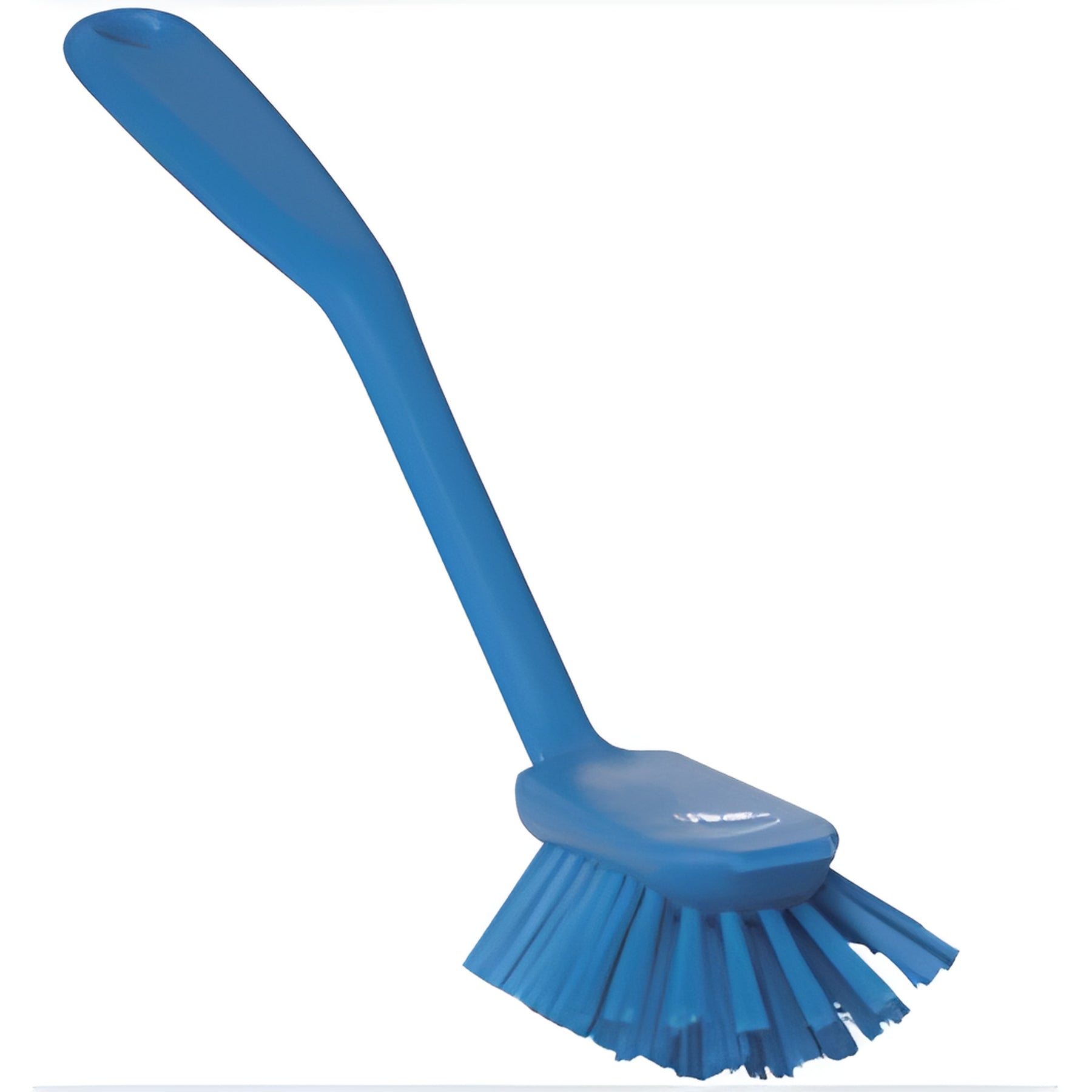 Vikan Dish Brush with Scraper, Medium Bristles, 11" Long, Blue- 1 Ea