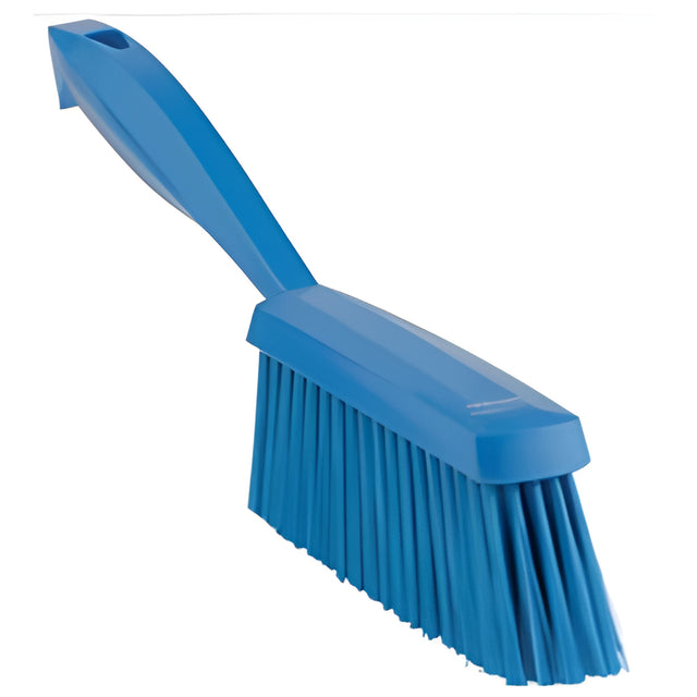 Vikan Dish Brush with Scraper, Medium Bristles, 11" Long, Blue- 1 Ea