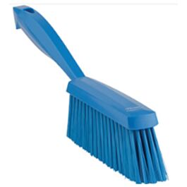 Vikan Dish Brush with Scraper, Medium Bristles, 11" Long, Blue- 1 Ea