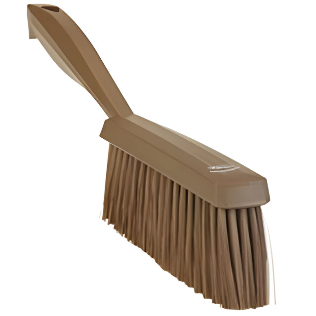 Vikan Dish Brush with Scraper, Medium Bristles, 11" Long, Brown- 1 Ea