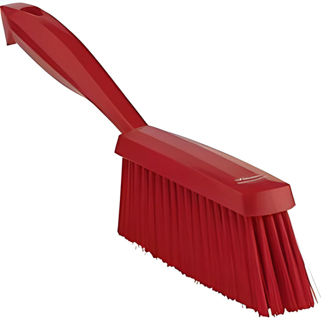 Vikan Dish Brush with Scraper, Medium Bristles, 11" Long, Red- 1 Ea
