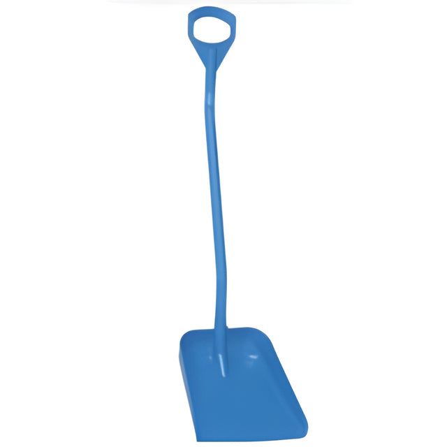Vikan Ergonomic Large Blade Shovel, 51" Length, Plastic, Blue