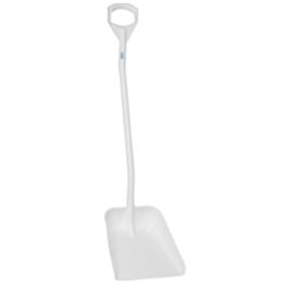 Vikan Ergonomic Large Blade Shovel, 51" Length, Plastic, White- 1 Each